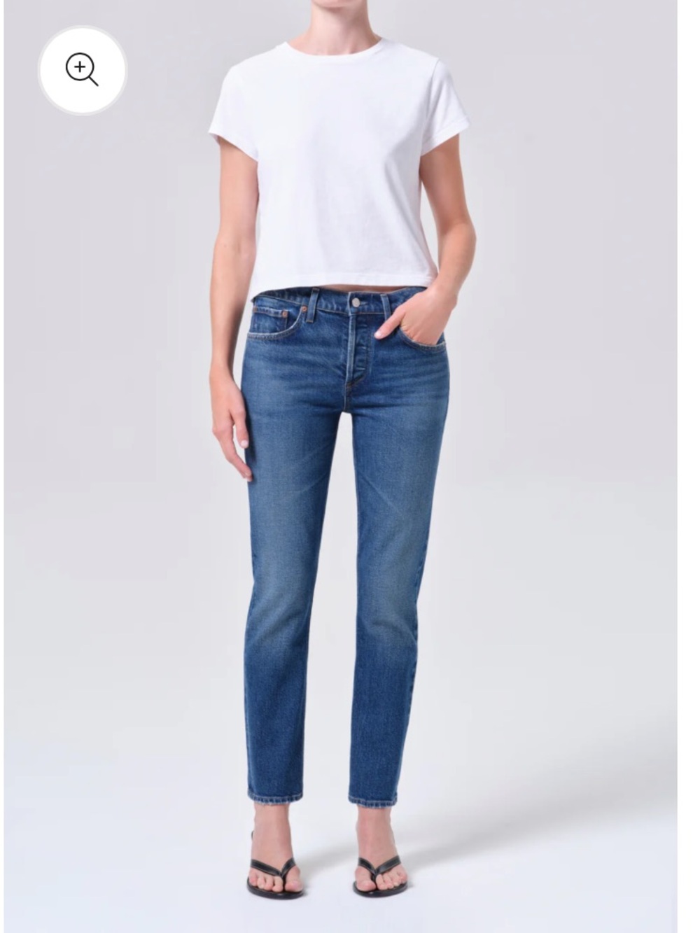 Agolde Cocktail Ankle Jeans in Outline Blue